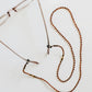 Baltic Sea Amber + Gemstone || Beaded Eyeglass Necklace - Natural Cognac