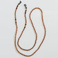 Baltic Sea Amber + Gemstone || Beaded Eyeglass Necklace - Natural Cognac