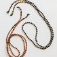 Baltic Sea Amber + Gemstone || Beaded Eyeglass Necklace - Natural Cognac