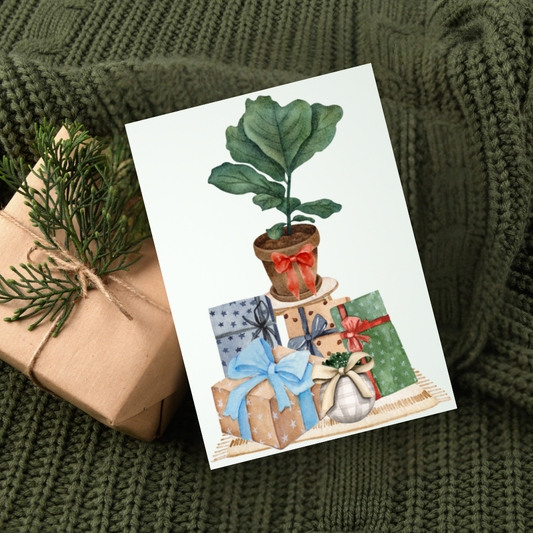 Fiddle Leaf Holiday Greeting Card