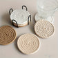 Natural Jute Coaster & Iron Holder Set - The Leafy Branch