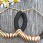 Beautiful Black and Gold Clay Hoops