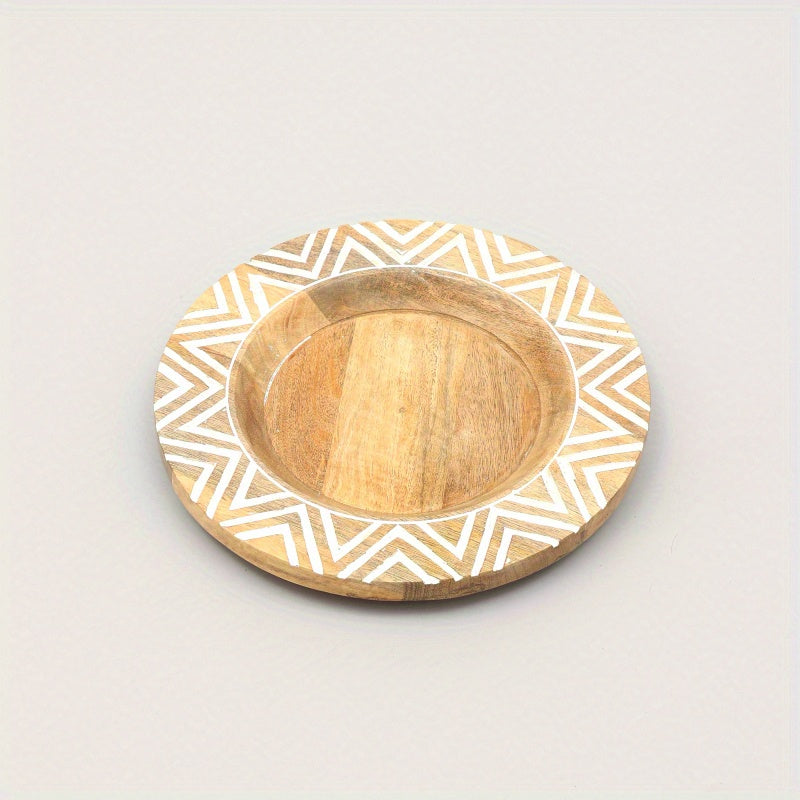 Handcrafted Wood Charger Plate - The Leafy Branch