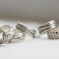 Fern ring band with two graceful ferns, perfect wedding band Handmade in Sterling Silver