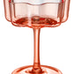 Andrea Flower Wave Coupe Cocktail Colored Glasses