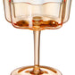 Andrea Flower Wave Coupe Cocktail Colored Glasses