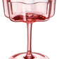 Andrea Flower Wave Coupe Cocktail Colored Glasses