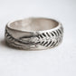 Fern ring band with two graceful ferns, perfect wedding band Handmade in Sterling Silver