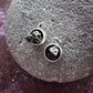 Small Round Raw Meteorite Dangle or Stud Earrings