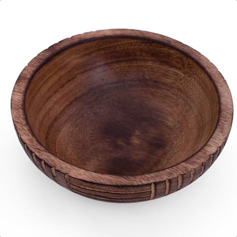 Tribal Mango Wood Serving Bowl