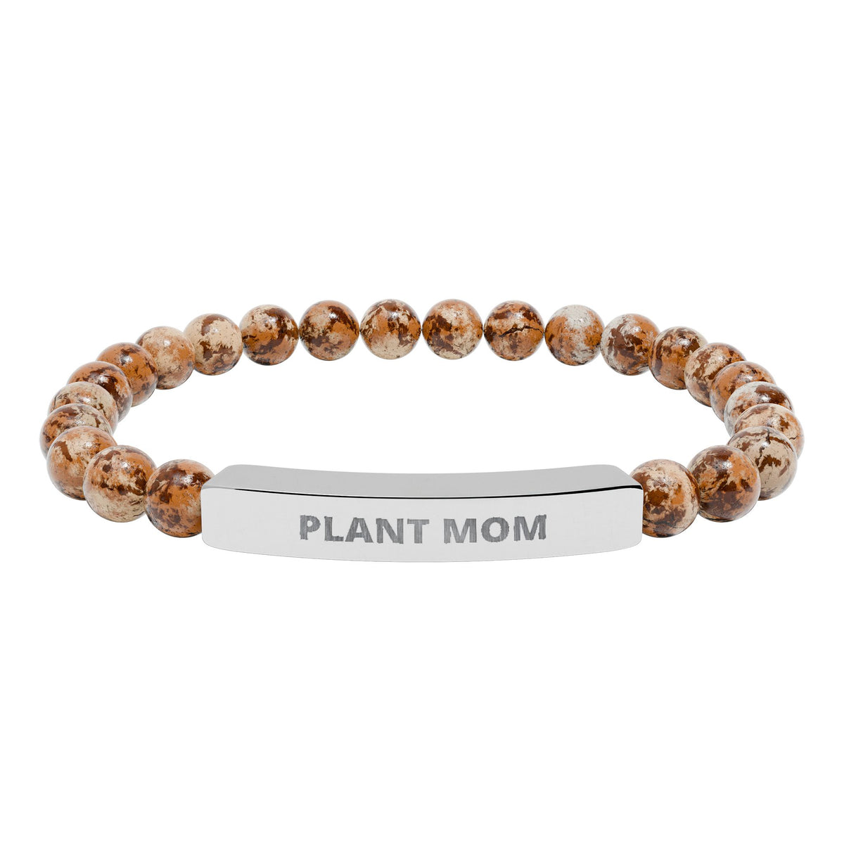 Plant Mom Natural Stone Bar Bracelet