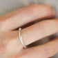 Budding twig ring Size 8, stackable rings, Maine forest botanical jewelry, recycled sterling silver, hand carved