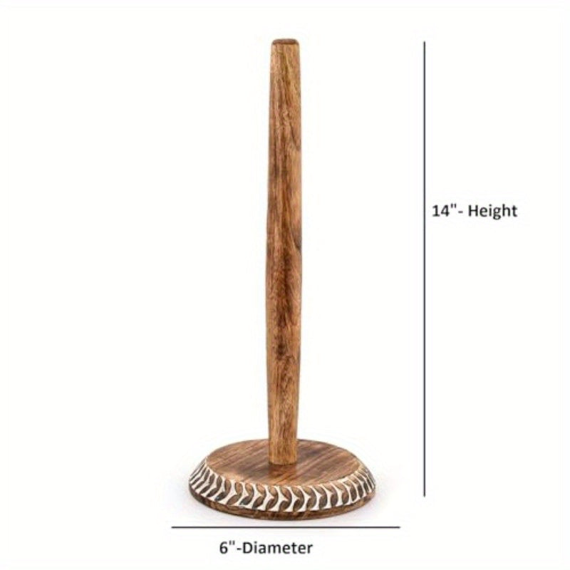 Mango Wood Paper Towel Holder