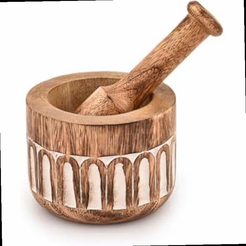 Mango Wood Mortar Pestle - The Leafy Branch