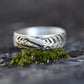 Fern ring band with two graceful ferns, perfect wedding band Handmade in Sterling Silver