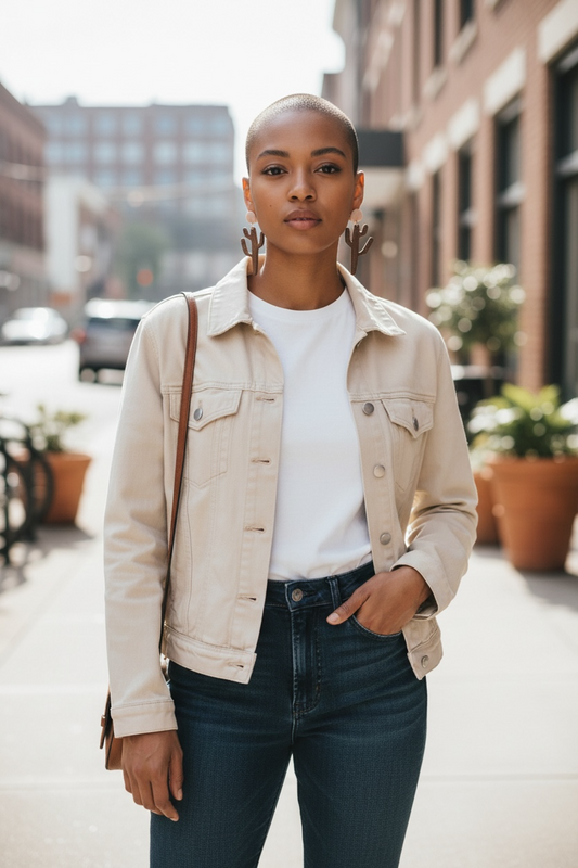 Cacti Handmade Clay Earrings- Dark Brown