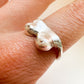 Breastful Bling, Silver boob ring, breast cancer awareness ring, Titty Trinket, Mammary Magic ring.