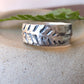 Fern ring band with two graceful ferns, perfect wedding band Handmade in Sterling Silver