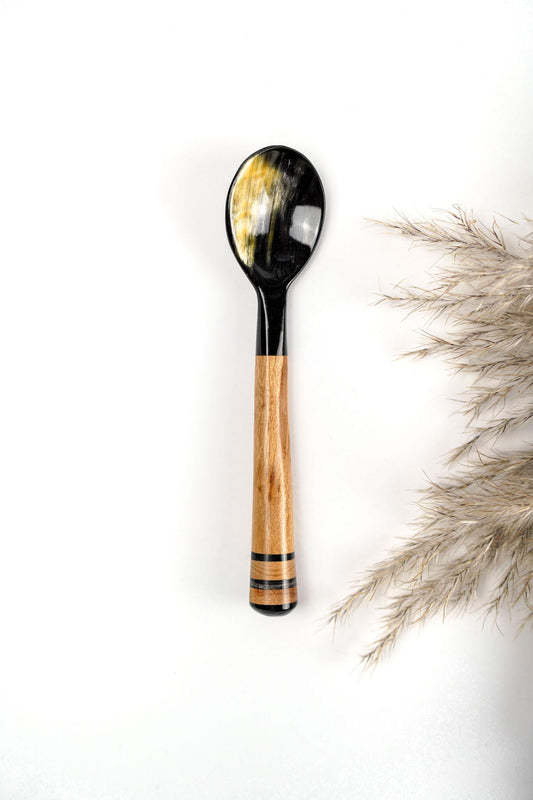 Wood and Horn Spoon - The Leafy Branch