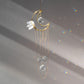Crescent & Clear Quartz with Long Tassel Suncatcher