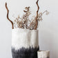 Eclipse Black & White Wool Floor Vase - The Leafy Branch