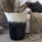 Eclipse Black & White Wool Floor Vase - The Leafy Branch