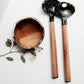 Wooden Bowl with Horn Rim - The Leafy Branch