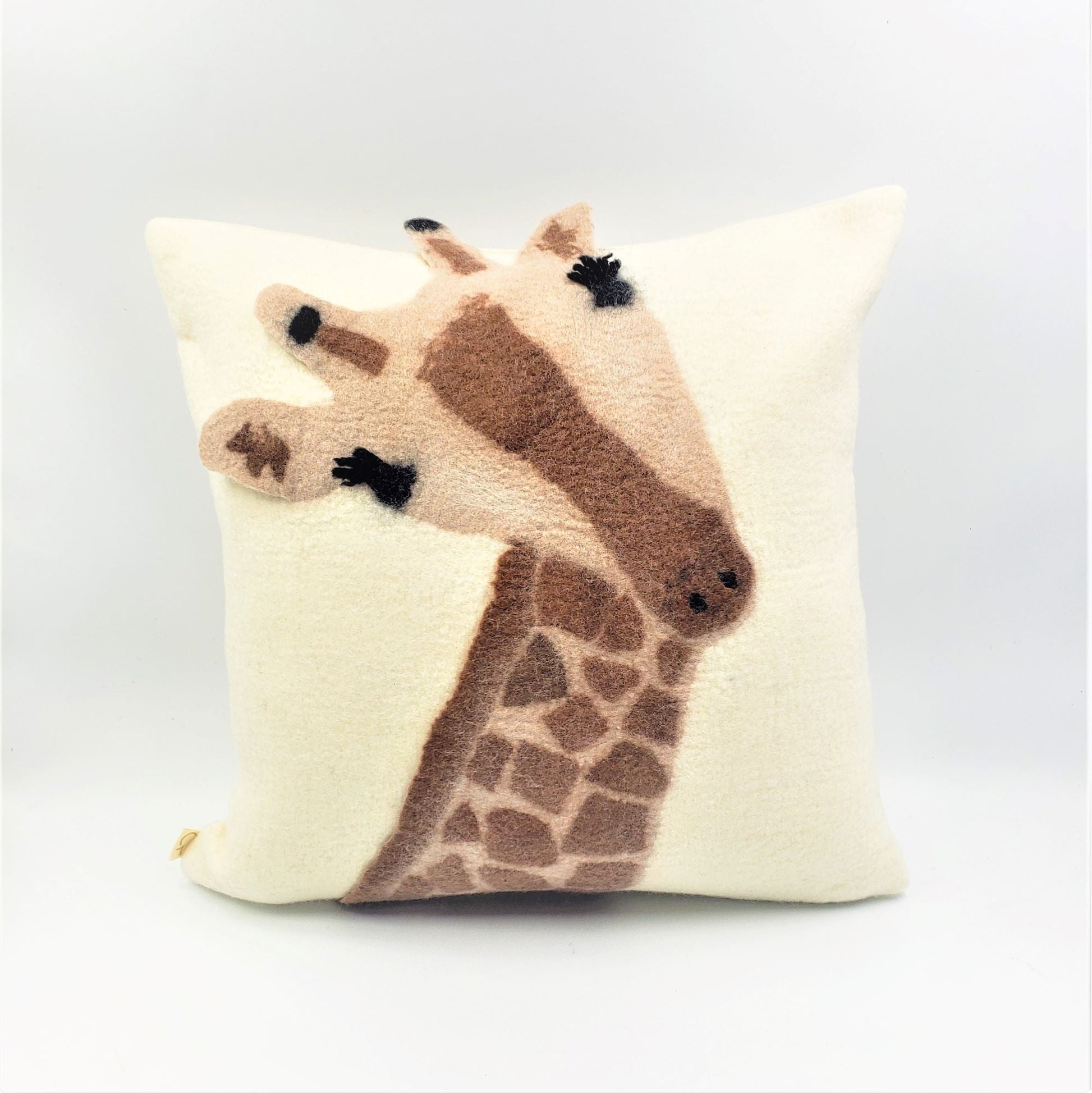 Animal Jungle Giraffe Wool Throw Pillow - The Leafy Branch
