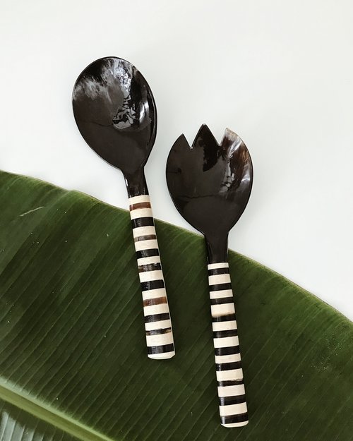 Horn Salad Servers (Set of 2) - The Leafy Branch