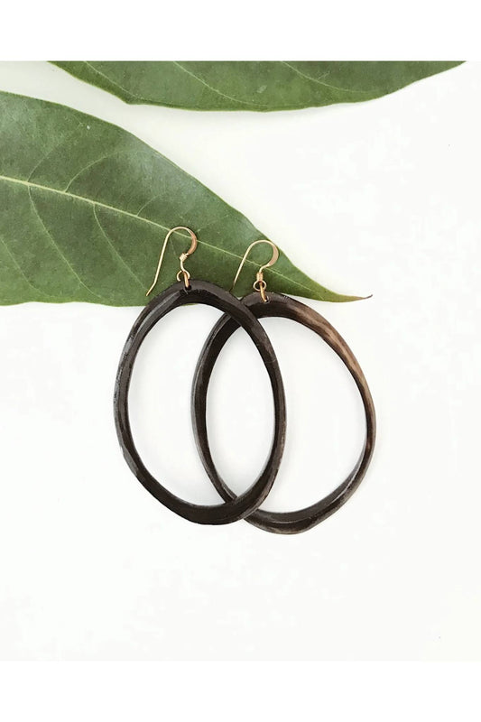 Horn Hoop Earring - The Leafy Branch