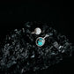 Earth and Moon Bypass Ring with Natural Stones
