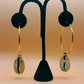 Cowry Gold Hoop Earrings