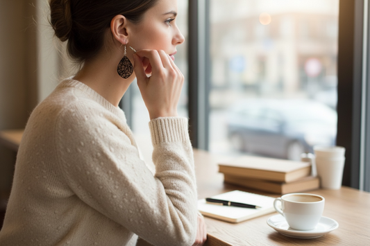 Plant Lovers Earrings- Black 6