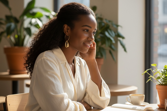 Cowry Gold Hoop Earrings