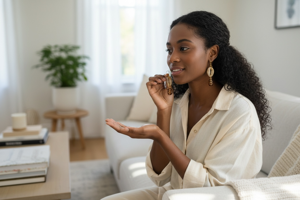 Cowrie Leaf Earrings