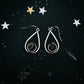 Teardrop Earrings with Raw Meteorite