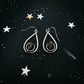 Teardrop Earrings with Raw Meteorite