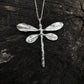 Dragonfly Adjustable necklace to 16", 18", or 20" recycled sterling silver
