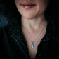 Simple Earth and Moon Natural Stones Pendant Necklace