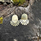 Aztec sun,  lightweight, solid brass, celestial dangle earrings