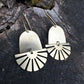 Aztec sun,  lightweight, solid brass, celestial dangle earrings