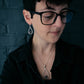 Meteorite Jewelry Set - Teardrop Necklace and Earrings