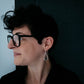 Teardrop Earrings with Raw Meteorite
