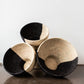 Pedestal Black and Natural Basket Bowl - The Leafy Branch