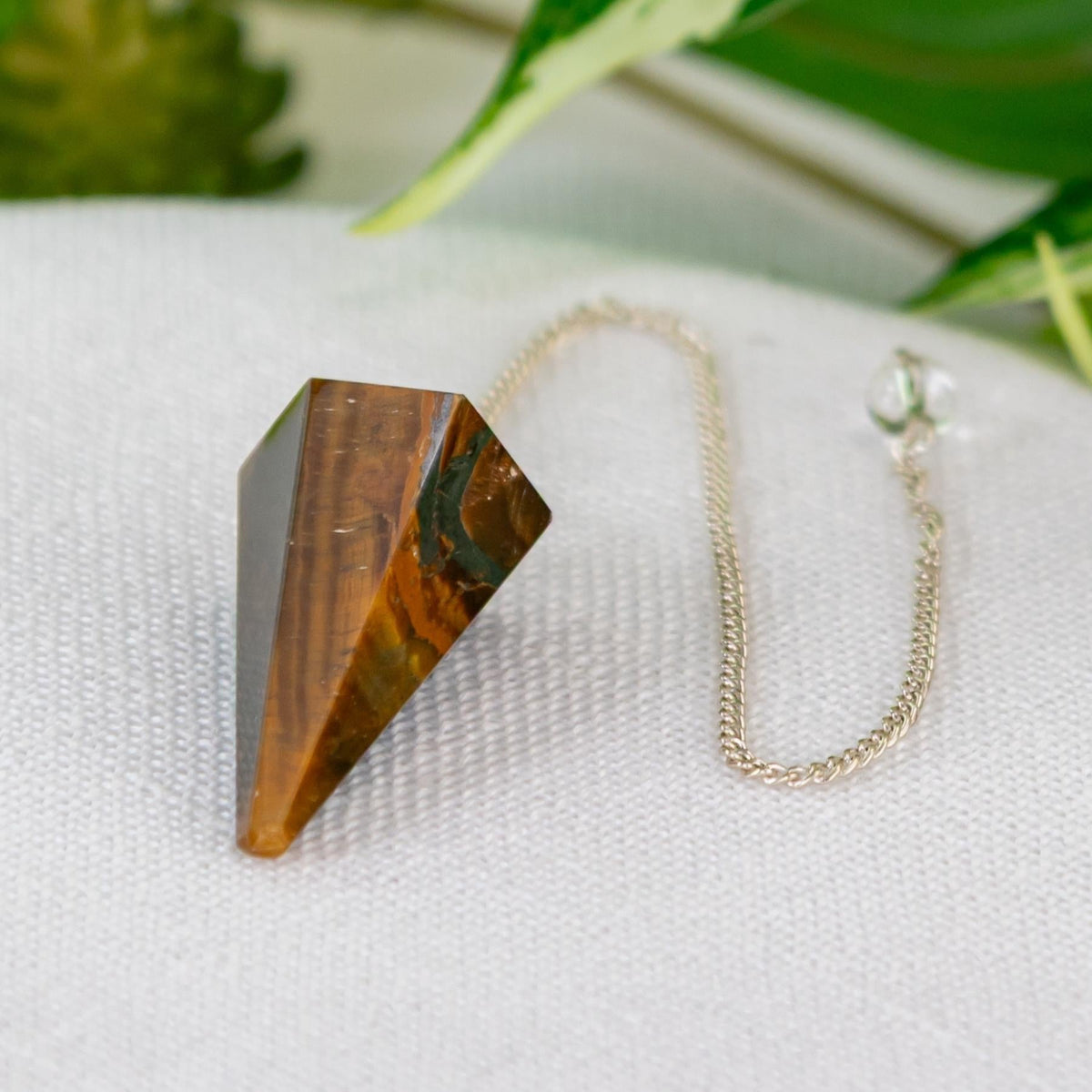 Tiger’s Eye Faceted Pendulum