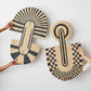 Maravi Patterned Black & Natural Woven Wall Art - The Leafy Branch