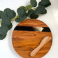 Round Cheese Board with Spreader - The Leafy Branch