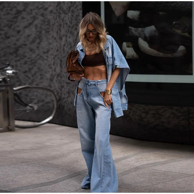 Susie Oversized Denim Set