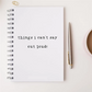 Things I Can't Say Notebook - The Leafy Branch