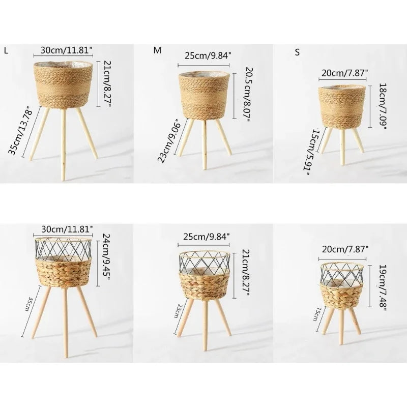 Chelsea Rattan Plant Stands - The Leafy Branch